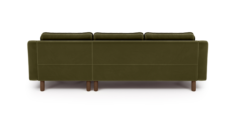 Klem Slim 266 x 171 Sectional Cylindrical Wooden Leg - Velvet