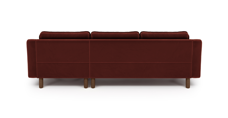 Klem Slim 266 x 171 Sectional Cylindrical Wooden Leg - Velvet