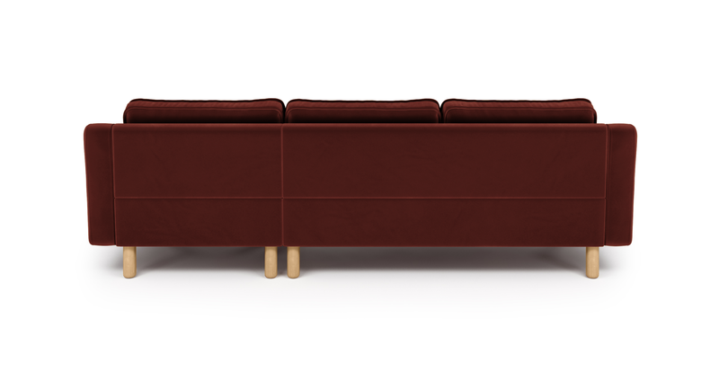 Klem Slim 266 x 171 Sectional Cylindrical Wooden Leg - Velvet