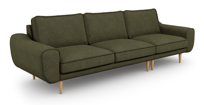 Klem 4-Seater Sofa Wooden Leg - Woven