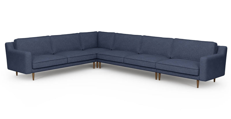 Klem Slim 383 x 283 Sektional Holzbein - Gewebe