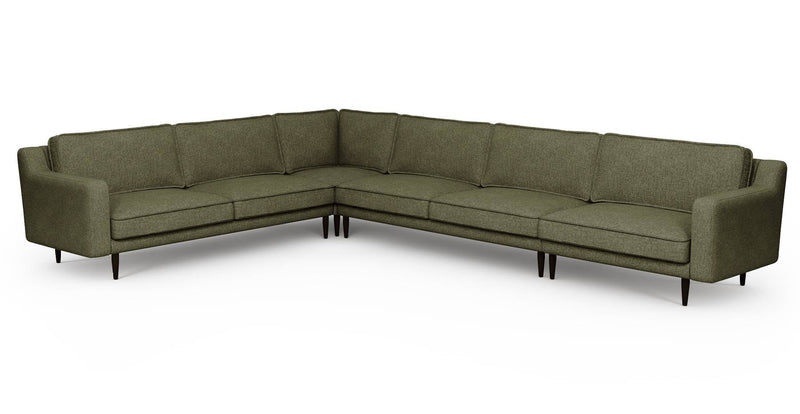 Klem Slim 383 x 283 Sektional Holzbein - Gewebe
