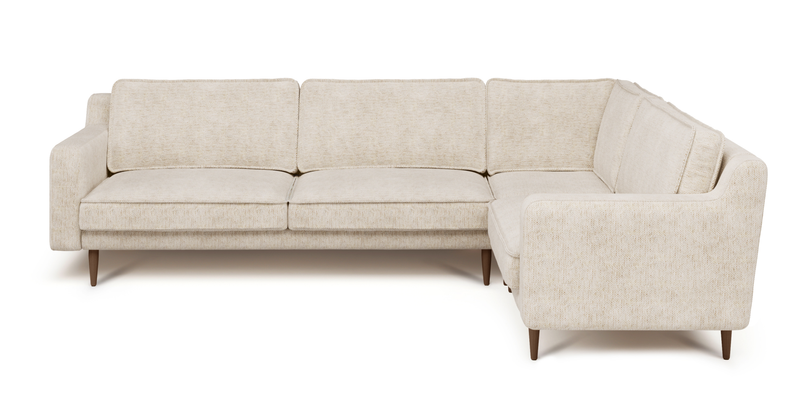 Klem Slim 283 x 203 Sectional Wooden Leg - Natural Woven