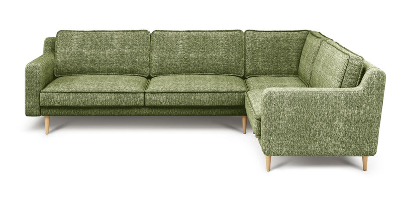 Klem Slim 283 x 203 Sectional Wooden Leg - Natural Woven