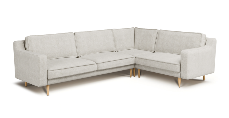 Klem Slim 283 x 203 Sectional Wooden Leg - Natural Woven