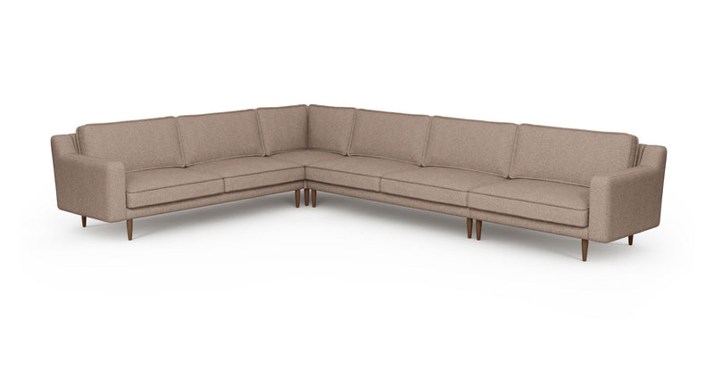 Klem Slim 383 x 283 Sektional Holzbein - Gewebe