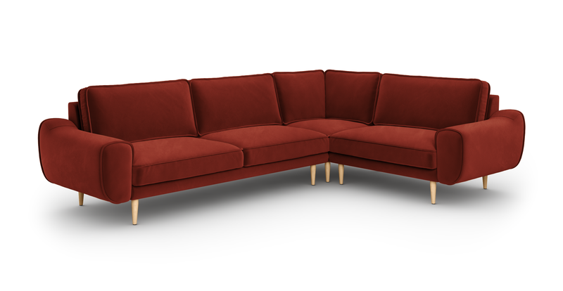 Klem 210 x 290 Sectional Wooden Leg - Velvet