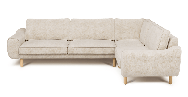 Klem 210 x 290 Sectional Cylindrical Wooden Leg - Natural Woven