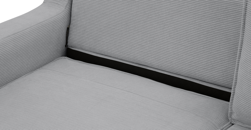 Klem Slim 240 x 171 Sektional Zylindrisch Holzbein - Cord Velours