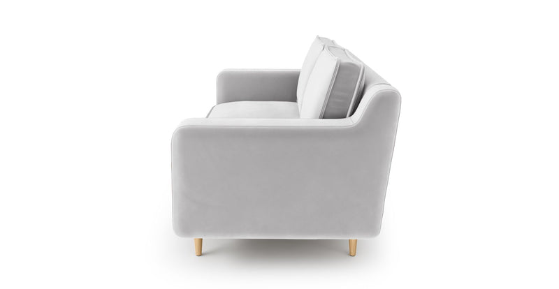 Klem Slim 2-Sitzer Modular Sofa Holzbein - Samt