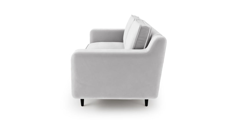 Klem Slim 2-Seater Modular Sofa Wooden Leg - Velvet