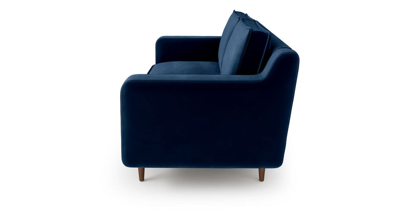 Klem Slim 2-Seater Modular Sofa Wooden Leg - Velvet