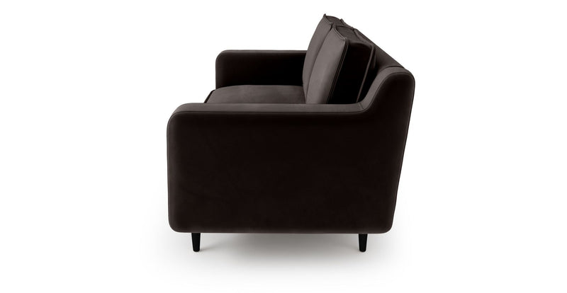 Klem Slim 2-Seater Modular Sofa Wooden Leg - Velvet