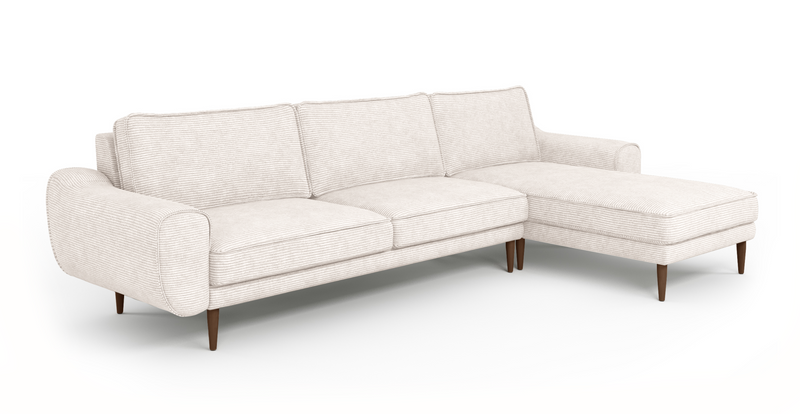 Klem 306 x 171 Sectional Wooden Leg - Cord Velour