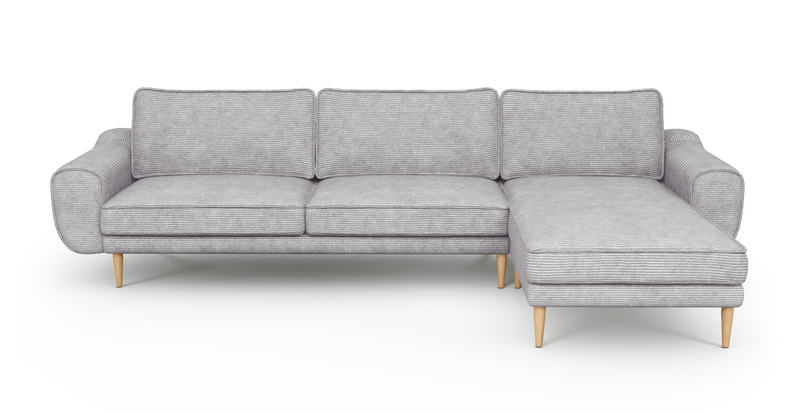 Klem 306 x 171 Sectional Wooden Leg - Cord Velour