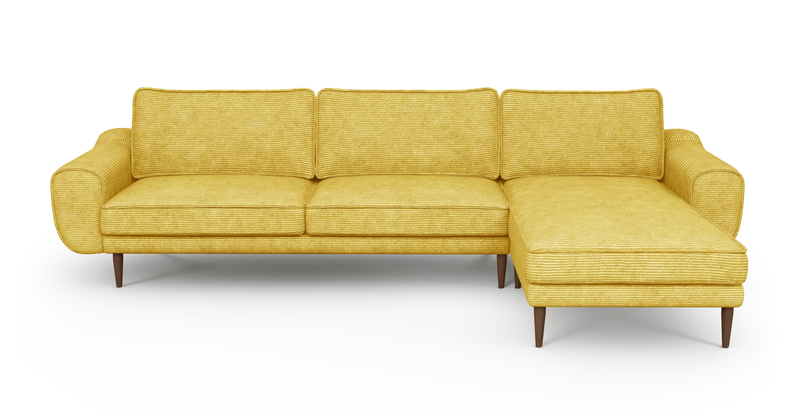 Klem 306 x 171 Sectional Wooden Leg - Cord Velour