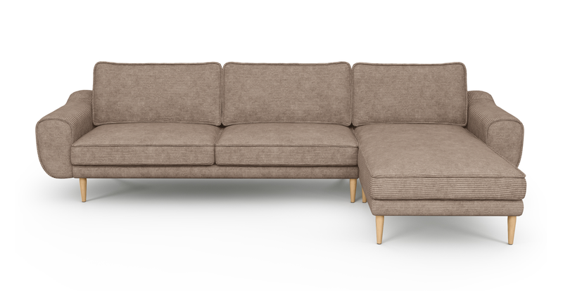Klem 306 x 171 Sectional Wooden Leg - Cord Velour