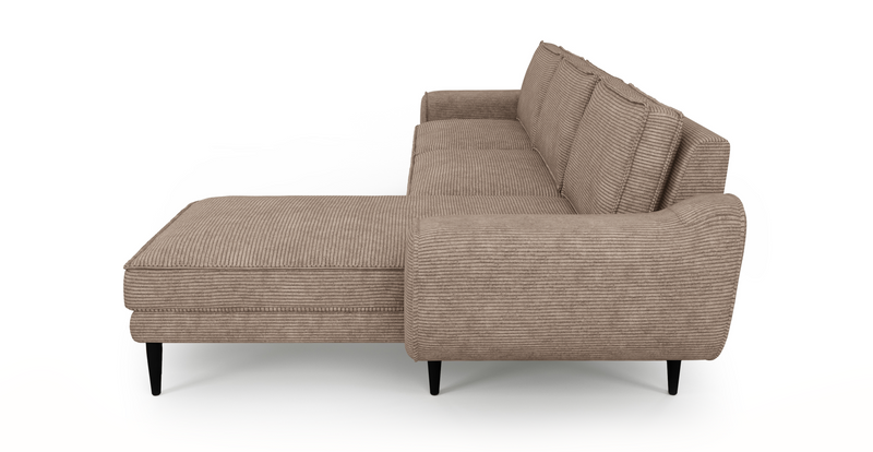 Klem 306 x 171 Sectional Wooden Leg - Cord Velour