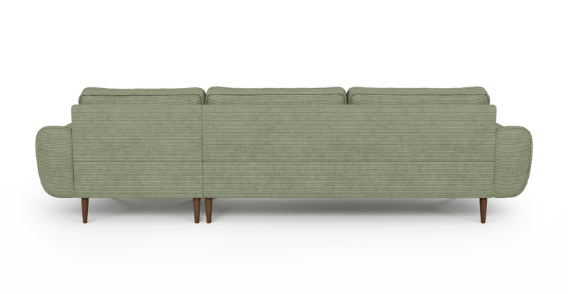 Klem 306 x 171 Sectional Wooden Leg - Cord Velour