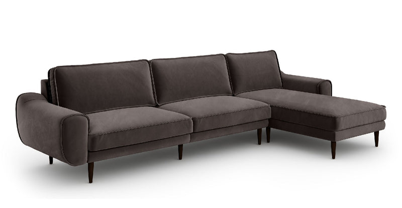 Klem 326 x 171 Sectional Wooden Leg - Velvet