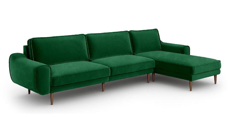 Klem 326 x 171 Sectional Wooden Leg - Velvet
