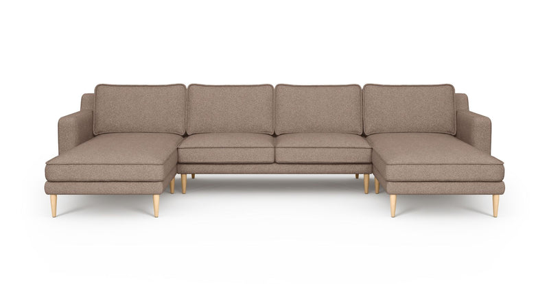 Klem Slim 348 x 171 Sectional Wooden Leg - Woven