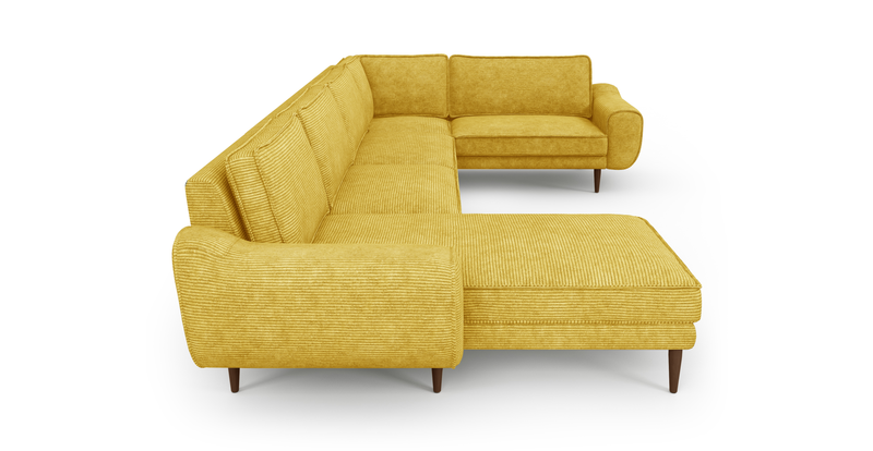 Klem 372 x 210 sectional wooden leg - corduroy velour