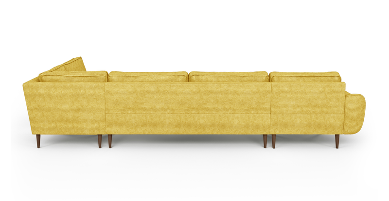 Klem 372 x 210 sectional wooden leg - corduroy velour