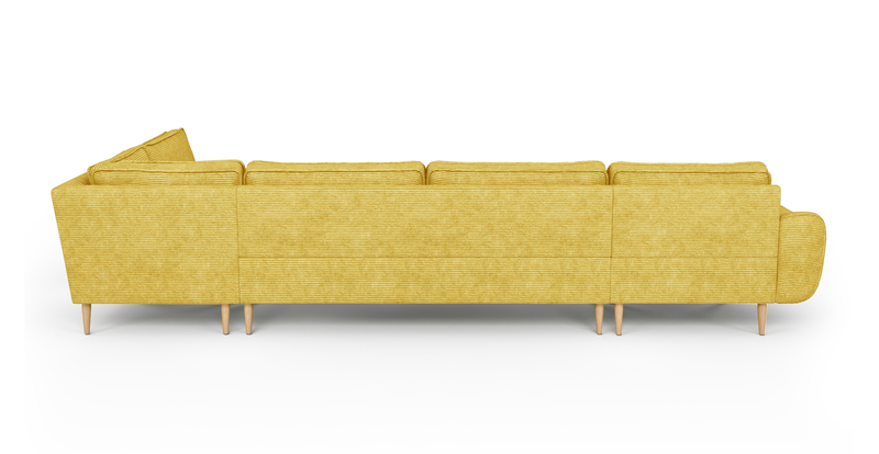 Klem 372 x 210 sectional wooden leg - corduroy velour