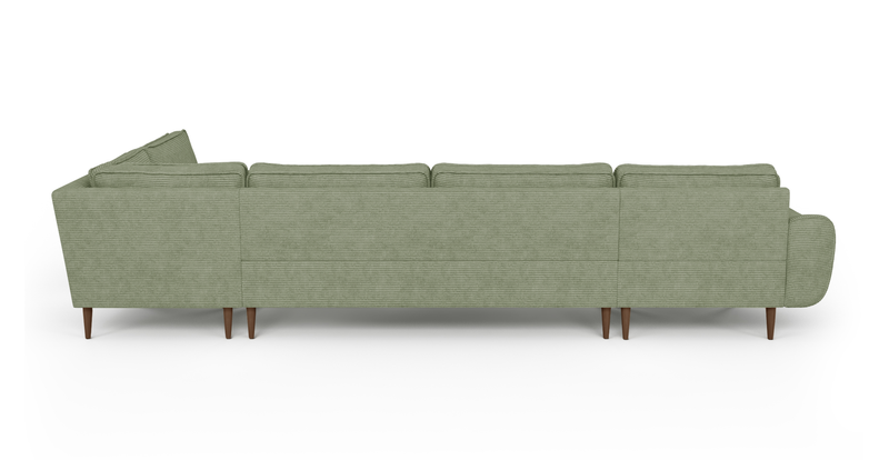 Klem 372 x 210 sectional wooden leg - corduroy velour