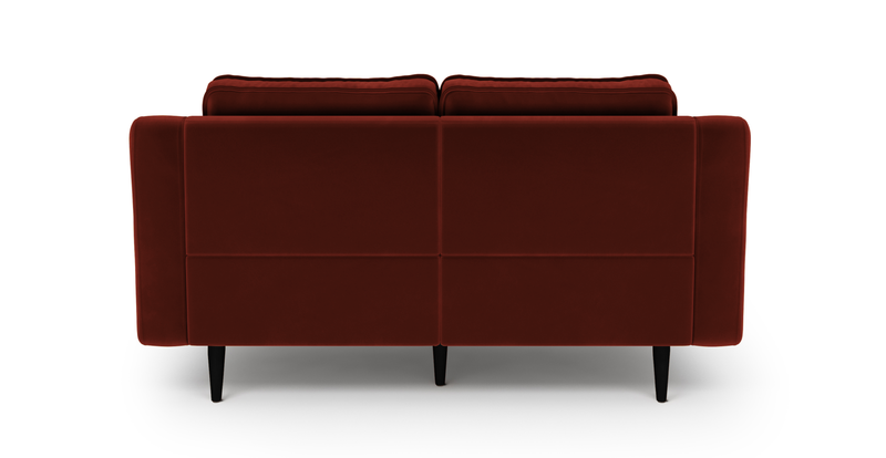Klem Slim 2-Seater Modular Sofa Wooden Leg - Velvet