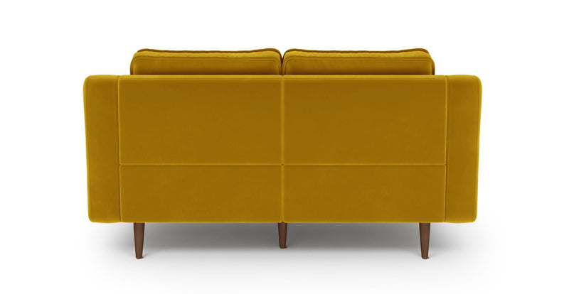Klem Slim 2-Seater Modular Sofa Wooden Leg - Velvet