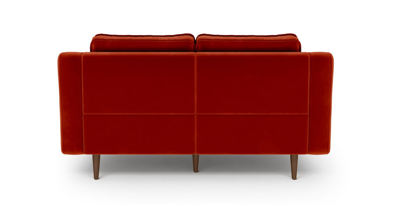 Klem Slim 2-Seater Modular Sofa Wooden Leg - Velvet