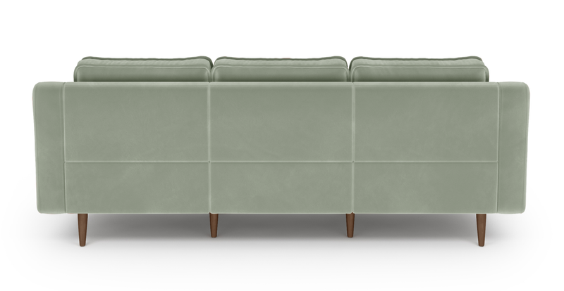 Klem Slim 3-Sitzer Modular Sofa Holzbein - Samt