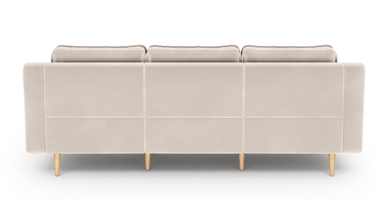 Klem Slim 3-Sitzer Modular Sofa Holzbein - Samt