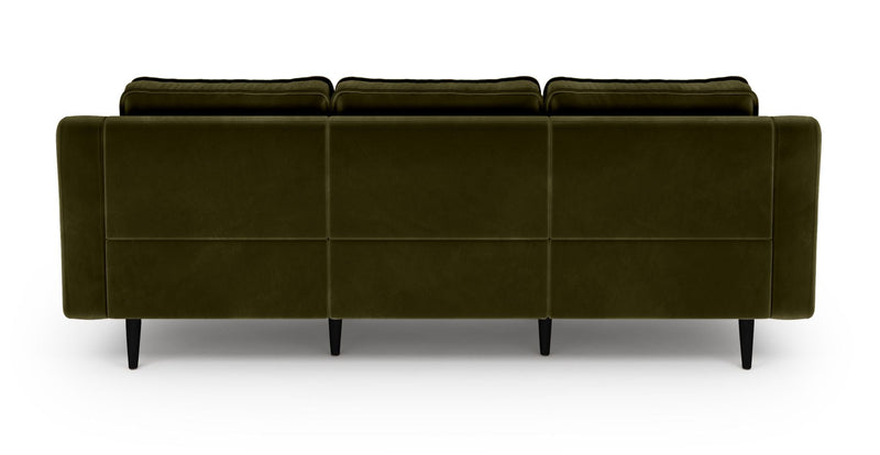 Klem Slim 3-Sitzer Modular Sofa Holzbein - Samt