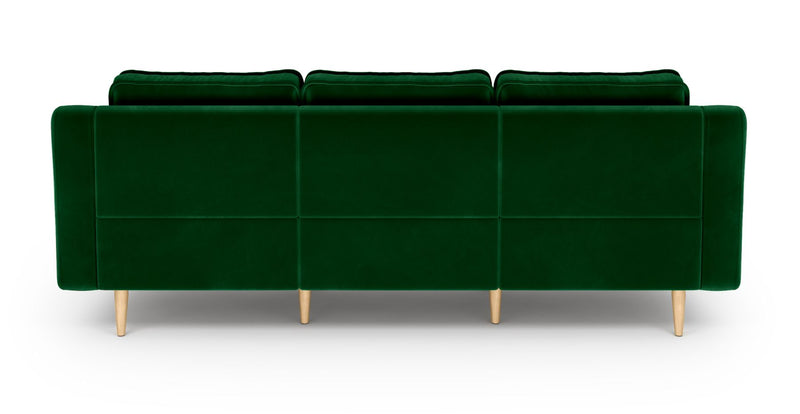 Klem Slim 3-Sitzer Modular Sofa Holzbein - Samt
