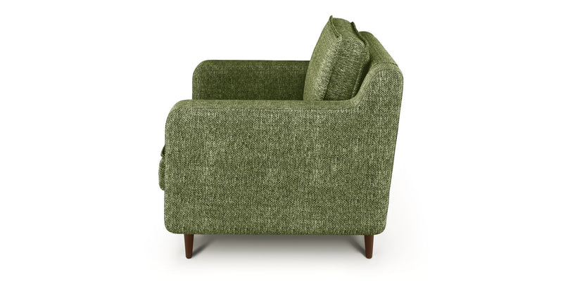 Klem Slim Armchair Wooden Leg - Natural Woven