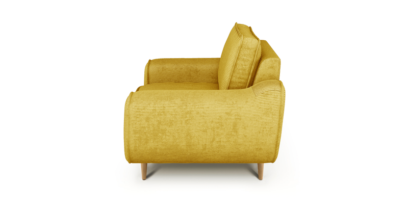 Klem Armchair Wooden Leg - Cord Velour