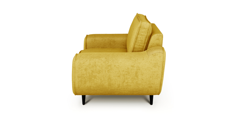 Klem Armchair Wooden Leg - Cord Velour