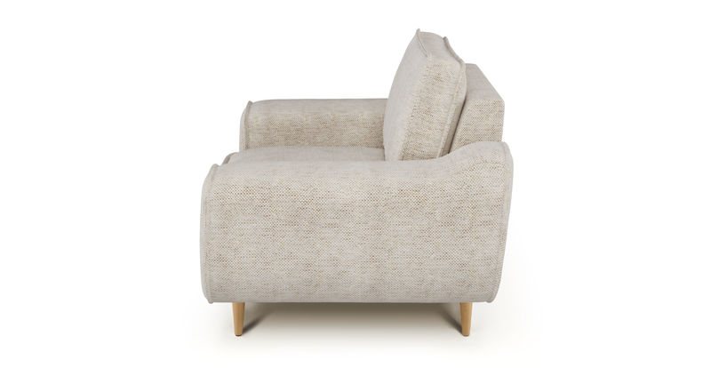 Klem Armchair Wooden Leg - Natural Woven