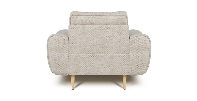 Klem Armchair Wooden Leg - Natural Woven