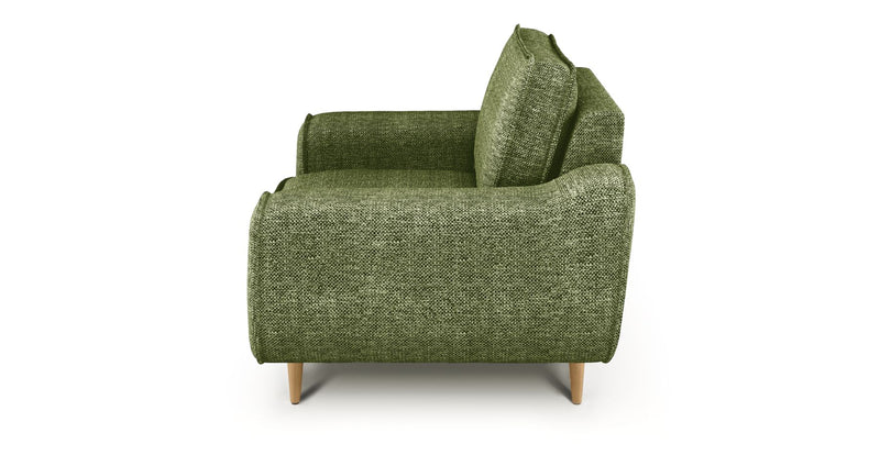 Klem Armchair Wooden Leg - Natural Woven