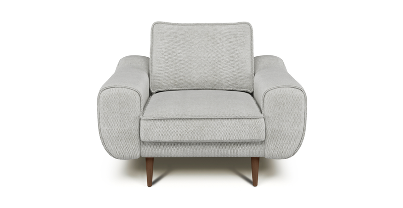 Klem Armchair Wooden Leg - Natural Woven