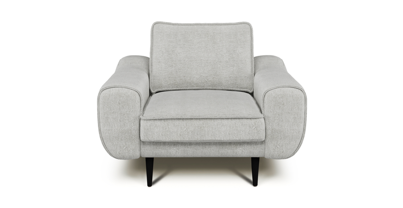 Klem Armchair Wooden Leg - Natural Woven