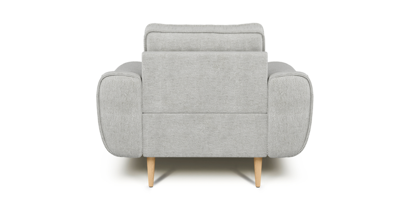 Klem Armchair Wooden Leg - Natural Woven