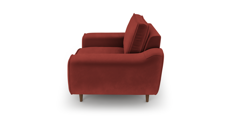 Klem Armchair Wooden Leg - Velvet