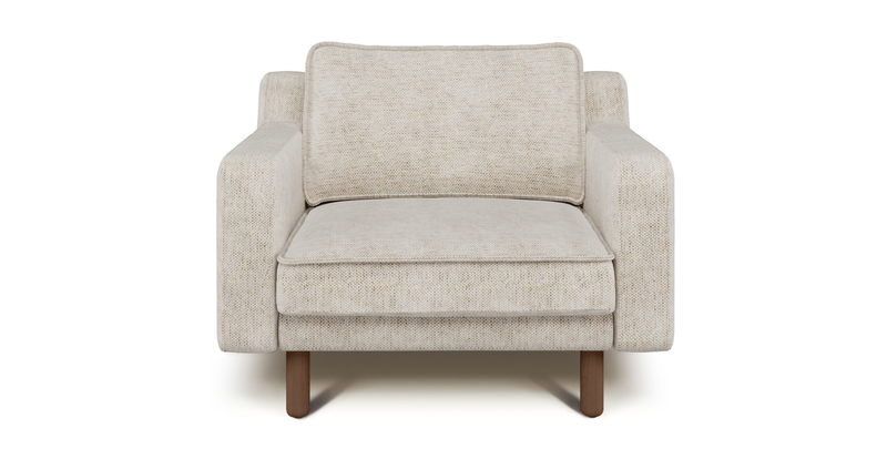 Klem Slim Single-Seat Sofa Large Cylindrical Wooden Leg