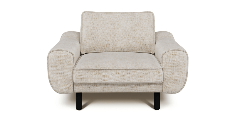 Klem Single-Seat Sofa Large Cylindrical Wooden Leg