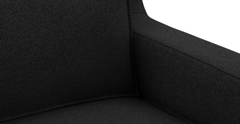 Klem Slim 3-Sitzer Sofa Zylindrisch Holzbein - Bouclé